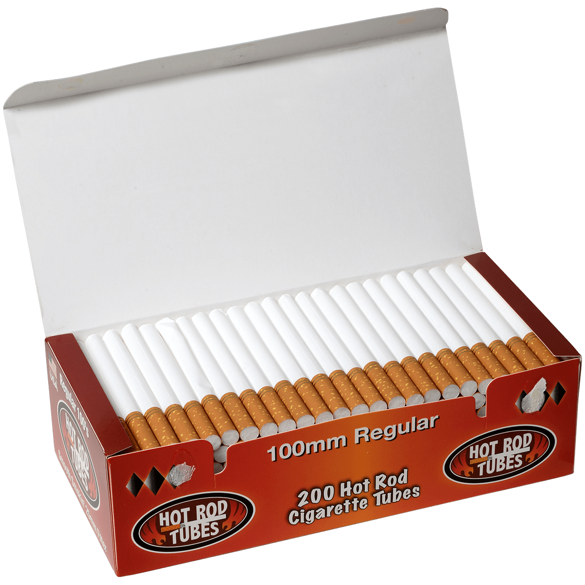 Cigarette Tubes Hot Rod Regular 100Mm 200 Ct. Box