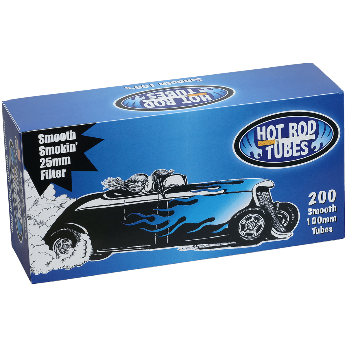 Cigarette Tubes Hot Rod Smooth 100Mm 200 Ct. Box