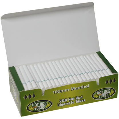 Cigarette Tubes Hot Rod Menthol 100Mm 200 Ct. Box