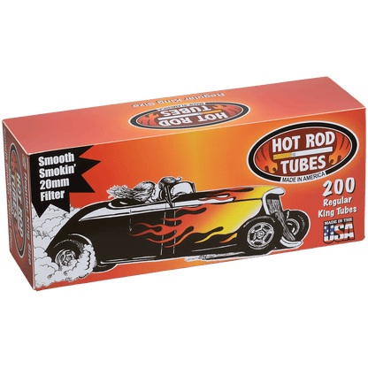 Cigarette Tubes Hot Rod Regular King Size 20Mm 200 Ct. Box