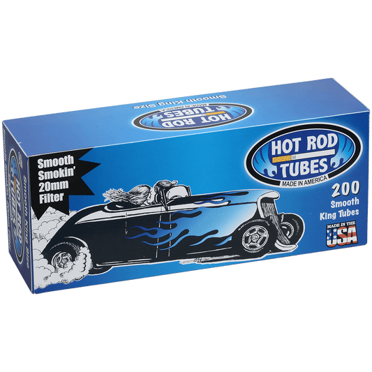 Cigarette Tubes Hot Rod Smooth King Size 20Mm 200 Ct. Box