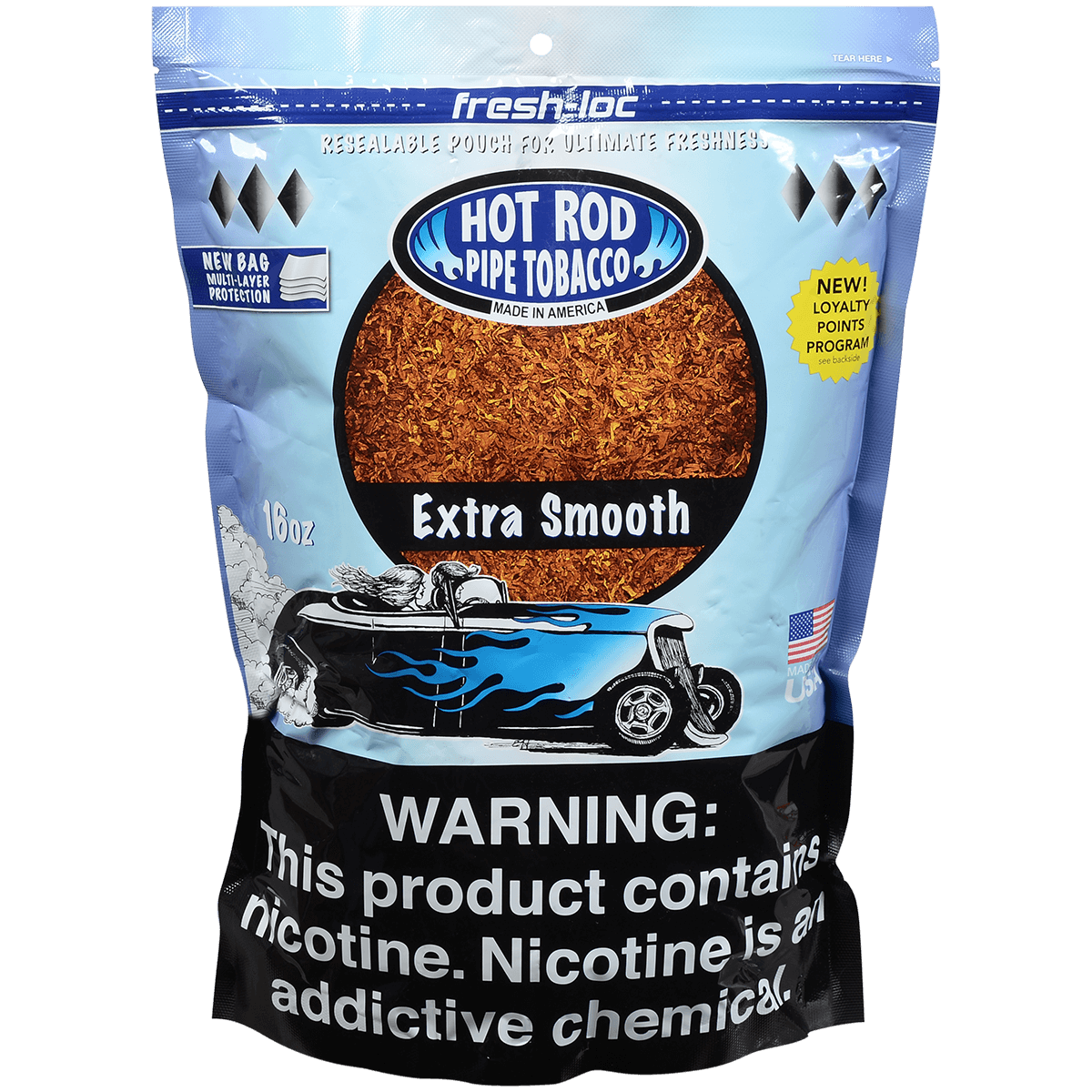 Hot Rod Pipe Tobacco Extra Smooth 16 Oz. Bag