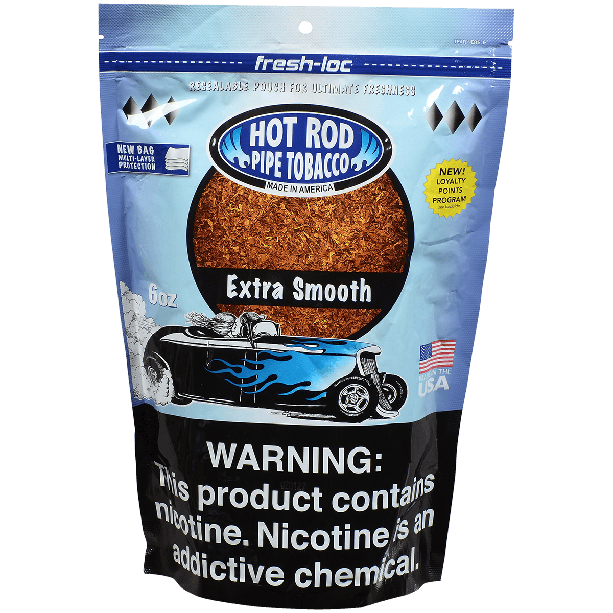 Hot Rod Pipe Tobacco Extra Smooth 6 Oz. Bag