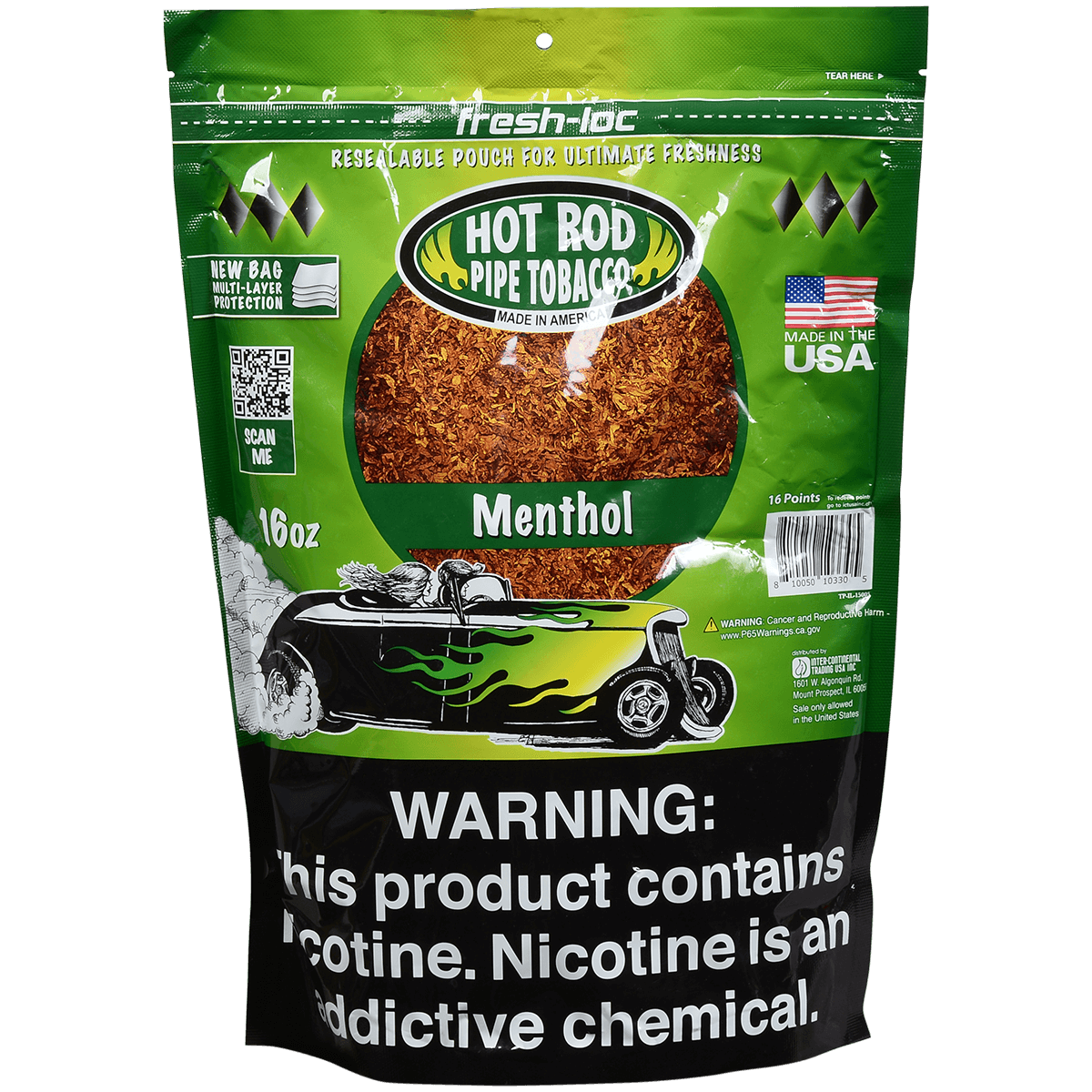 Hot Rod Pipe Tobacco Menthol 16 Oz. Bag