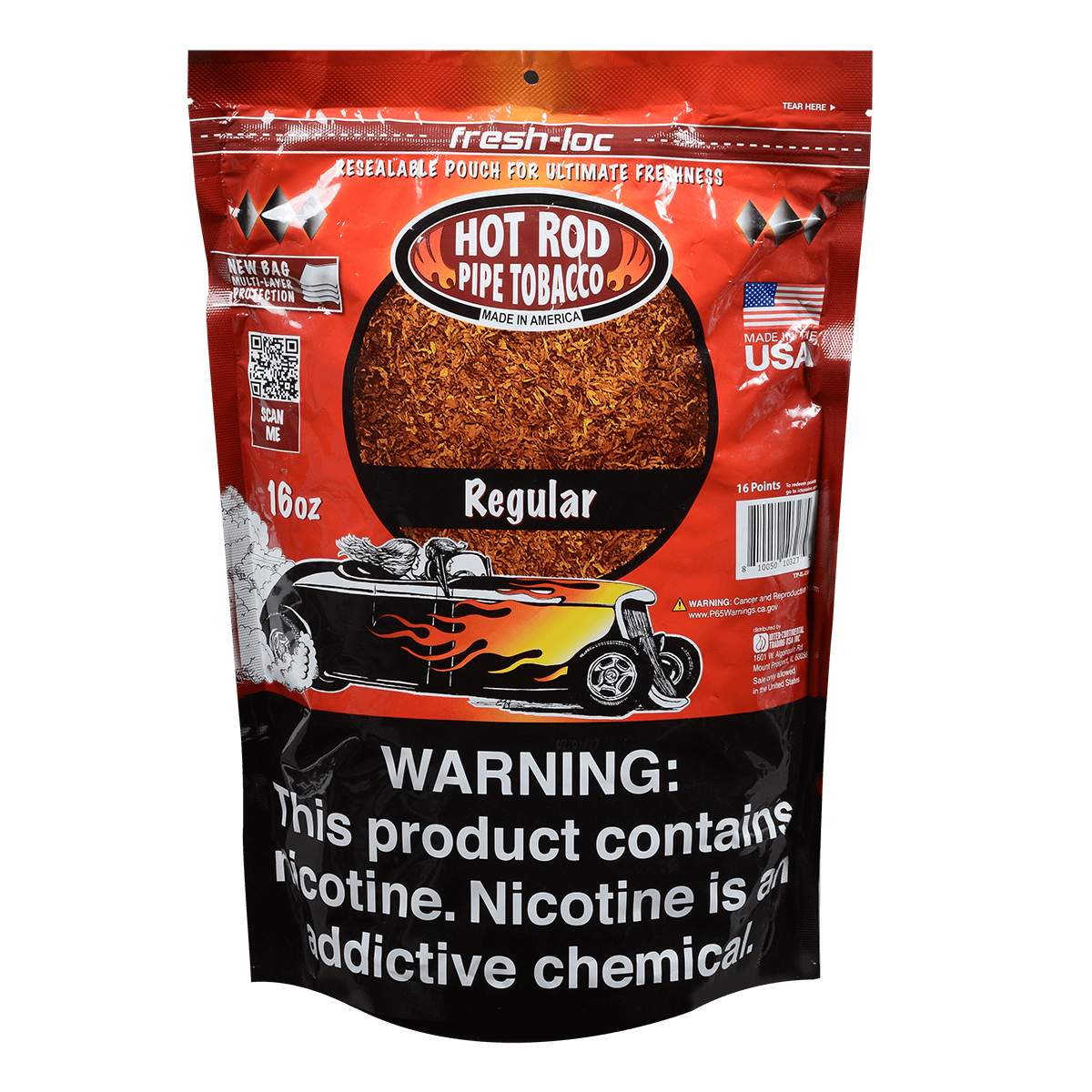 Hot Rod Pipe Tobacco Regular 16 Oz. Bag