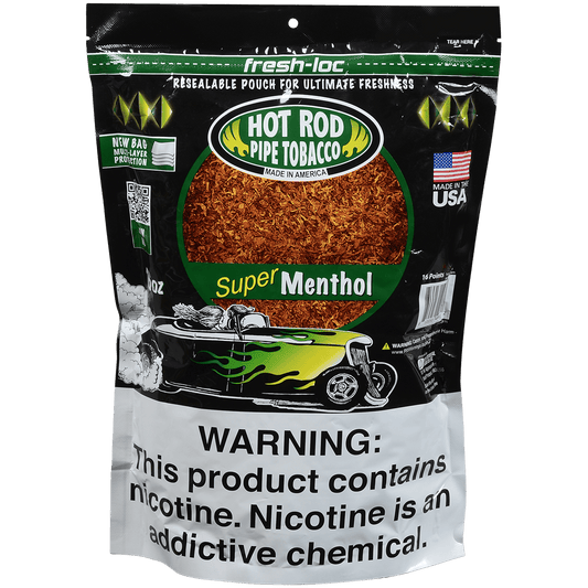 Hot Rod Pipe Tobacco Super Menthol 16 Oz. Bag