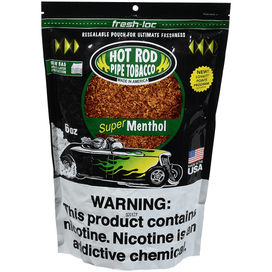 Hot Rod Pipe Tobacco Super Menthol 6 Oz. Bag