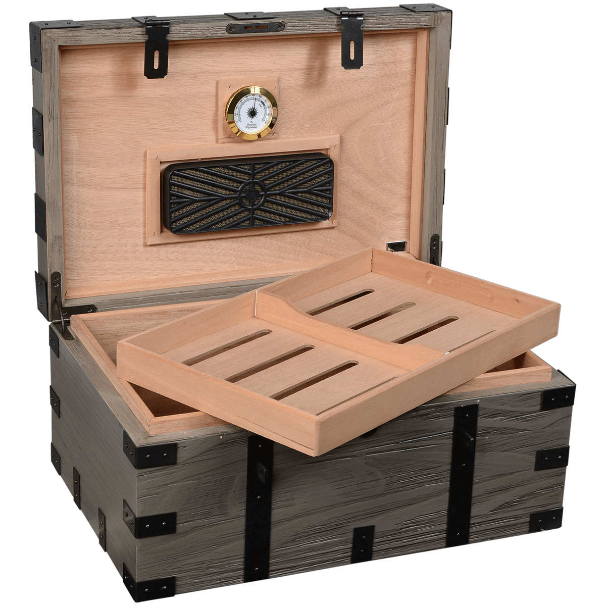 Humidor Renaissance Reclaimed Aged Wood Finish Vintage