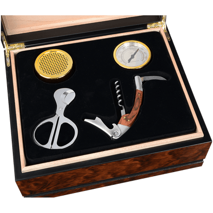 Humidor Gift Set CraftsmanS Bench Sonoma 65 Ct. 10 1 4 X 8 3 4 X 4 1 2"