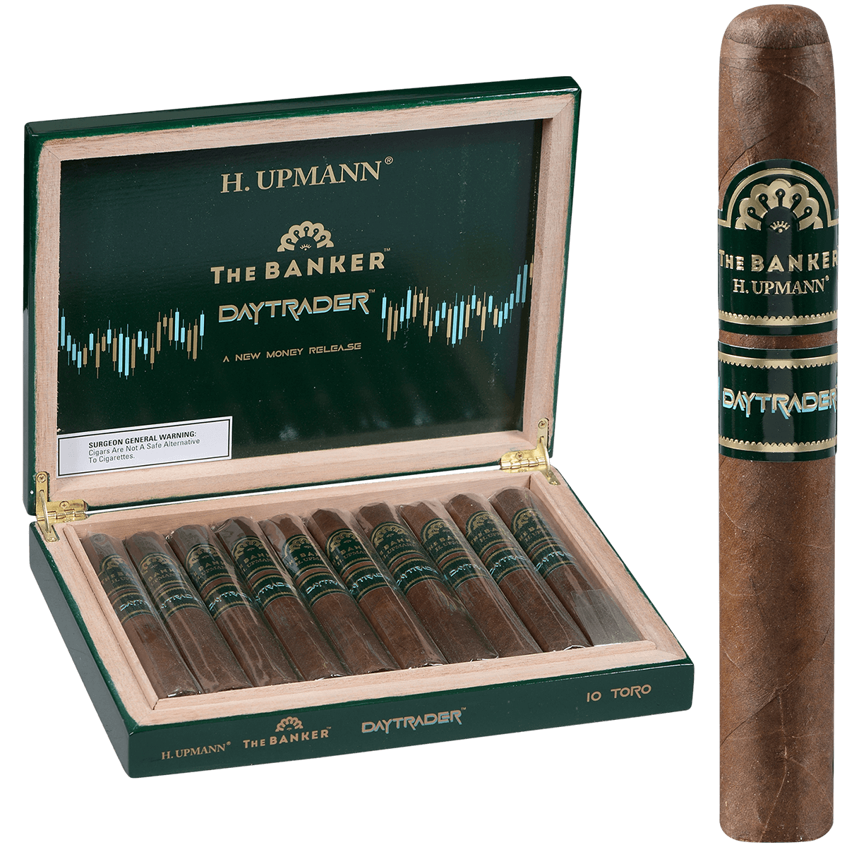 H. Upmann The Banker Daytrader Toro 10 Ct. Box 6.00X54