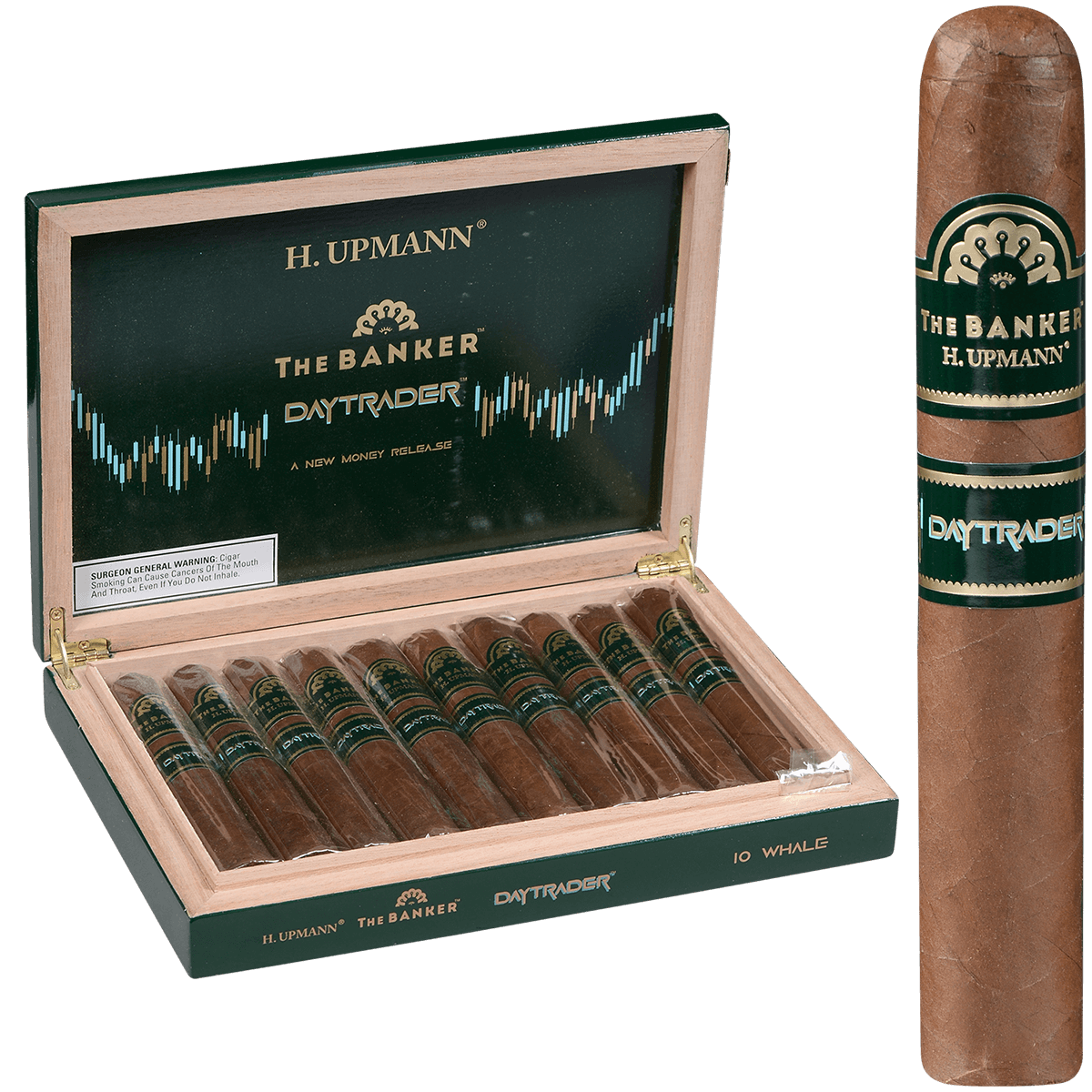 H. Upmann The Banker Daytrader Whale 10 Ct. Box 6.00X60