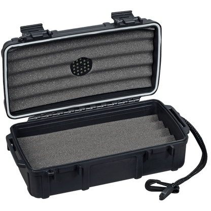 Humidor Travel Cigar Caddy 10 Ct Black