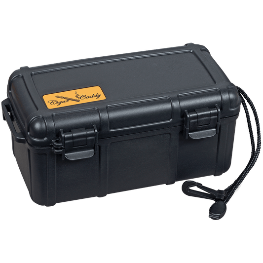 Humidor Travel Cigar Caddy 15 Ct Black