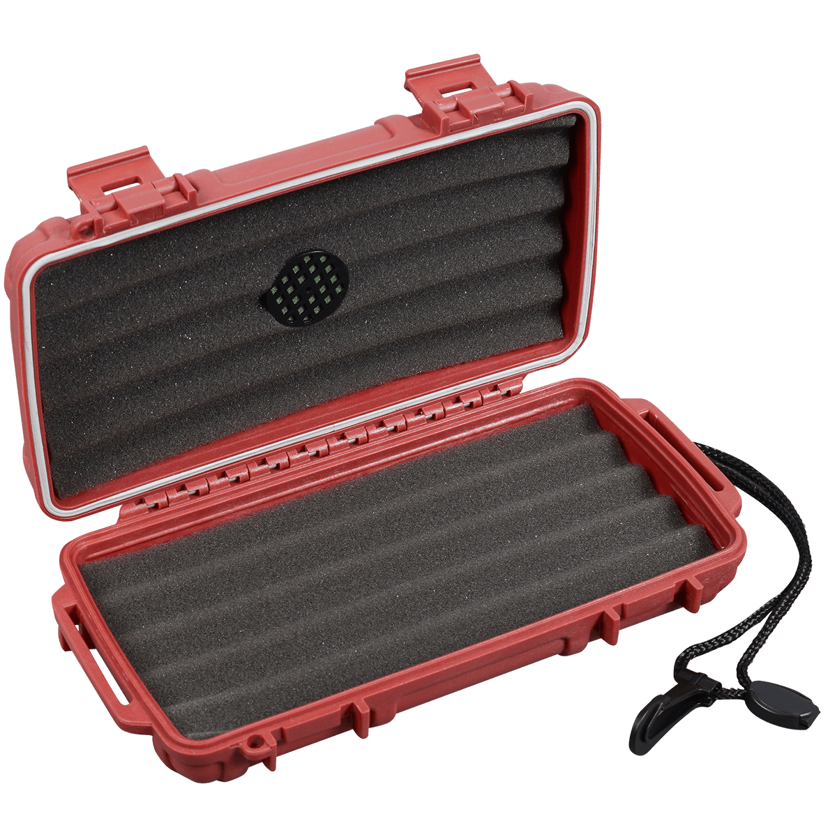 Humidor Travel Cigar Caddy 5 Ct Clay Red