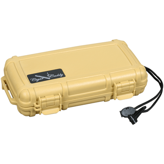 Humidor Travel Cigar Caddy 5 Ct Desert Tan