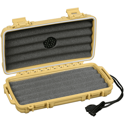 Humidor Travel Cigar Caddy 5 Ct Desert Tan