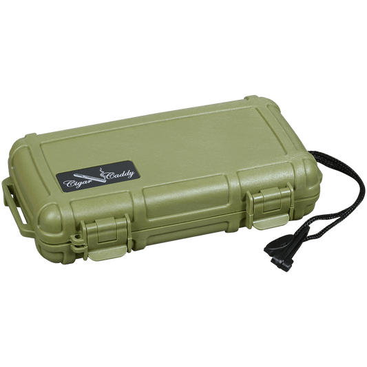 Humidor Travel Cigar Caddy 5 Ct Od Green