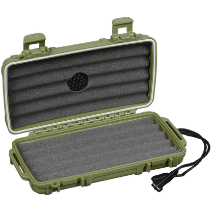 Humidor Travel Cigar Caddy 5 Ct Od Green