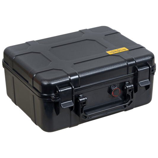 Humidor Travel Cigar Caddy Black Sleek Matte Finish 12 1 4 X 10 1 4 X 5 3 8" 40 Ct.