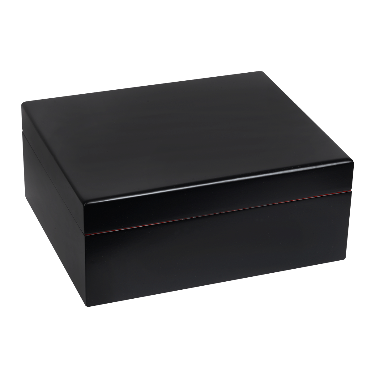 Havana Bay Humidor Black With Red Lining