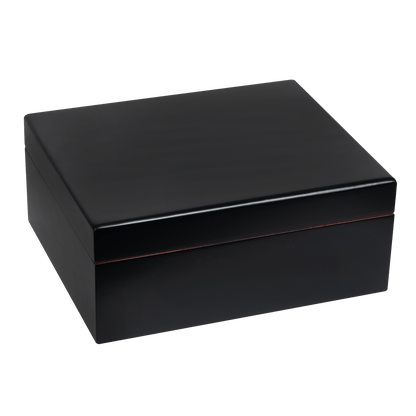Havana Bay Humidor Black With Red Lining