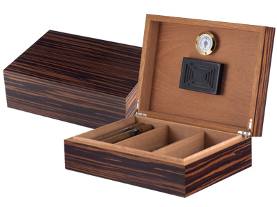 Humidor Zebra Wood 50 Ct.