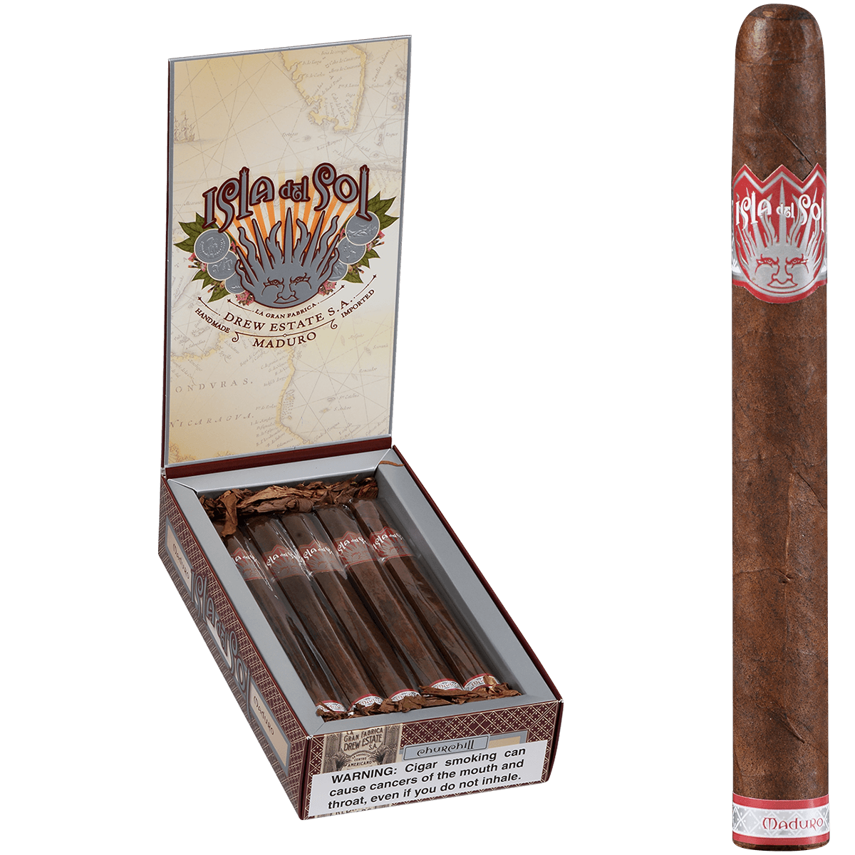 Isla Del Sol Maduro Churchill 10 Ct. Box 7.00X50