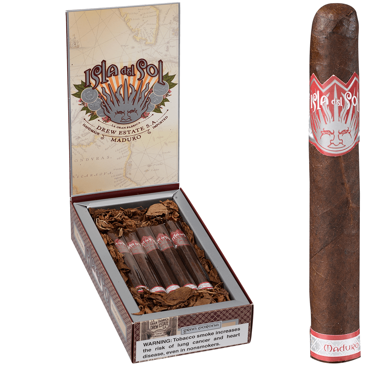 Isla Del Sol Maduro Corona 10 Ct. Box 5.00X44