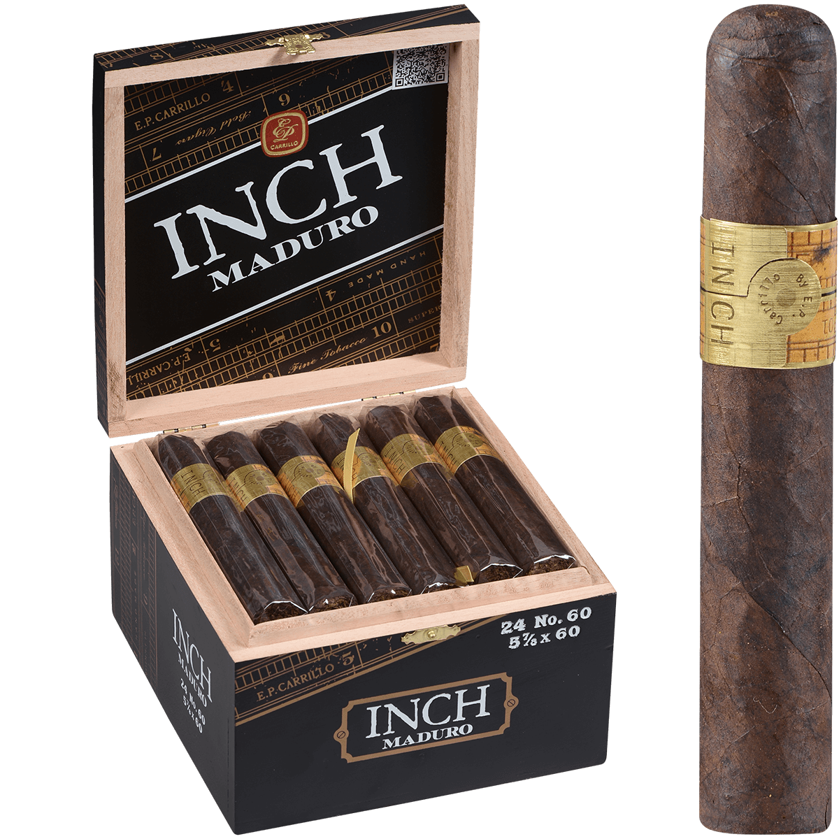 Ep Carillo Inch By Ep Carrillo Maduro No.60 24 Ct. Box 5.87X60