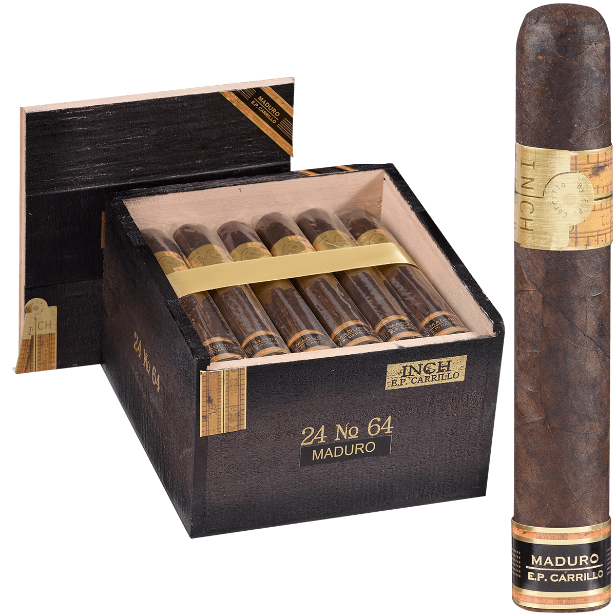 Ep Carillo Inch By Ep Carrillo Maduro No.64 24 Ct. Box 6.12X64