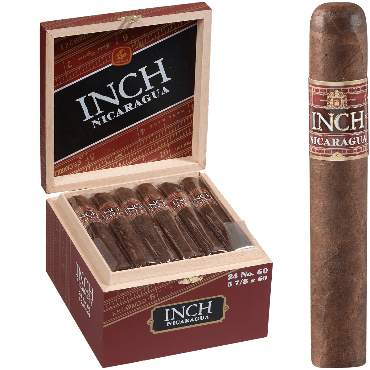 Ep Carillo Inch By Ep Carillo No. 60 Nicaragua 5 7/8 X60 24Ct Box