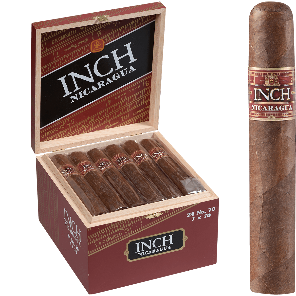 Ep Carillo Inch By Ep Carillo No. 70 Nicaragua 7X70 24Ct Box