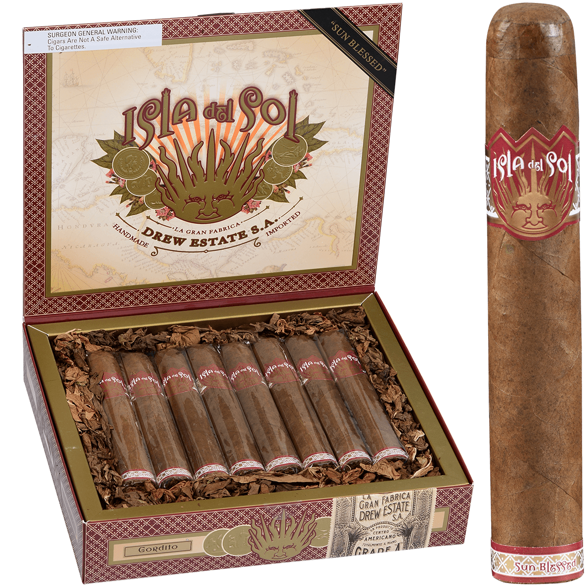 Isla Del Sol Sungrown Gordito 16 Ct. Box 6.00X60