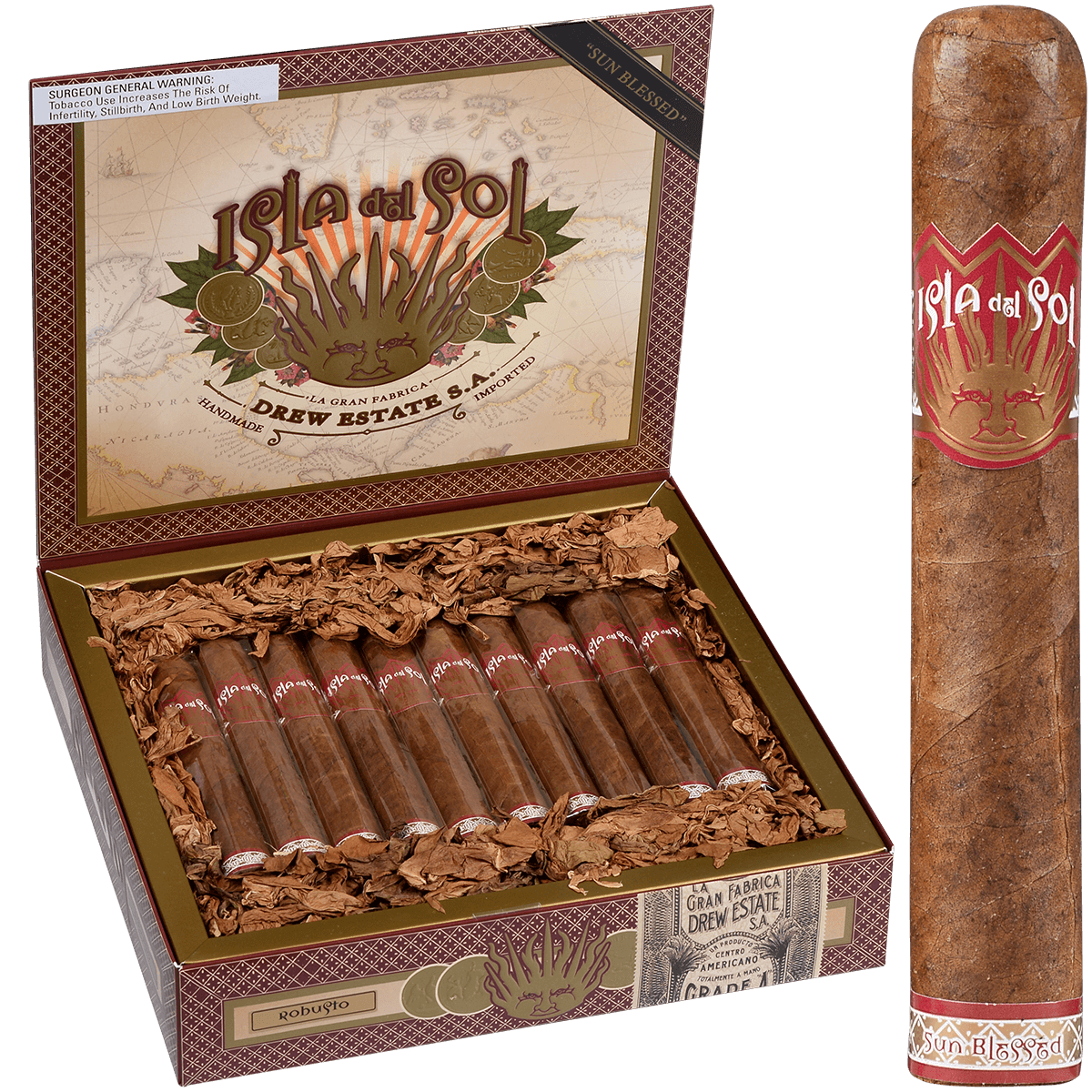 Isla Del Sol Sungrown Robusto 20 Ct. Box 5.00X52