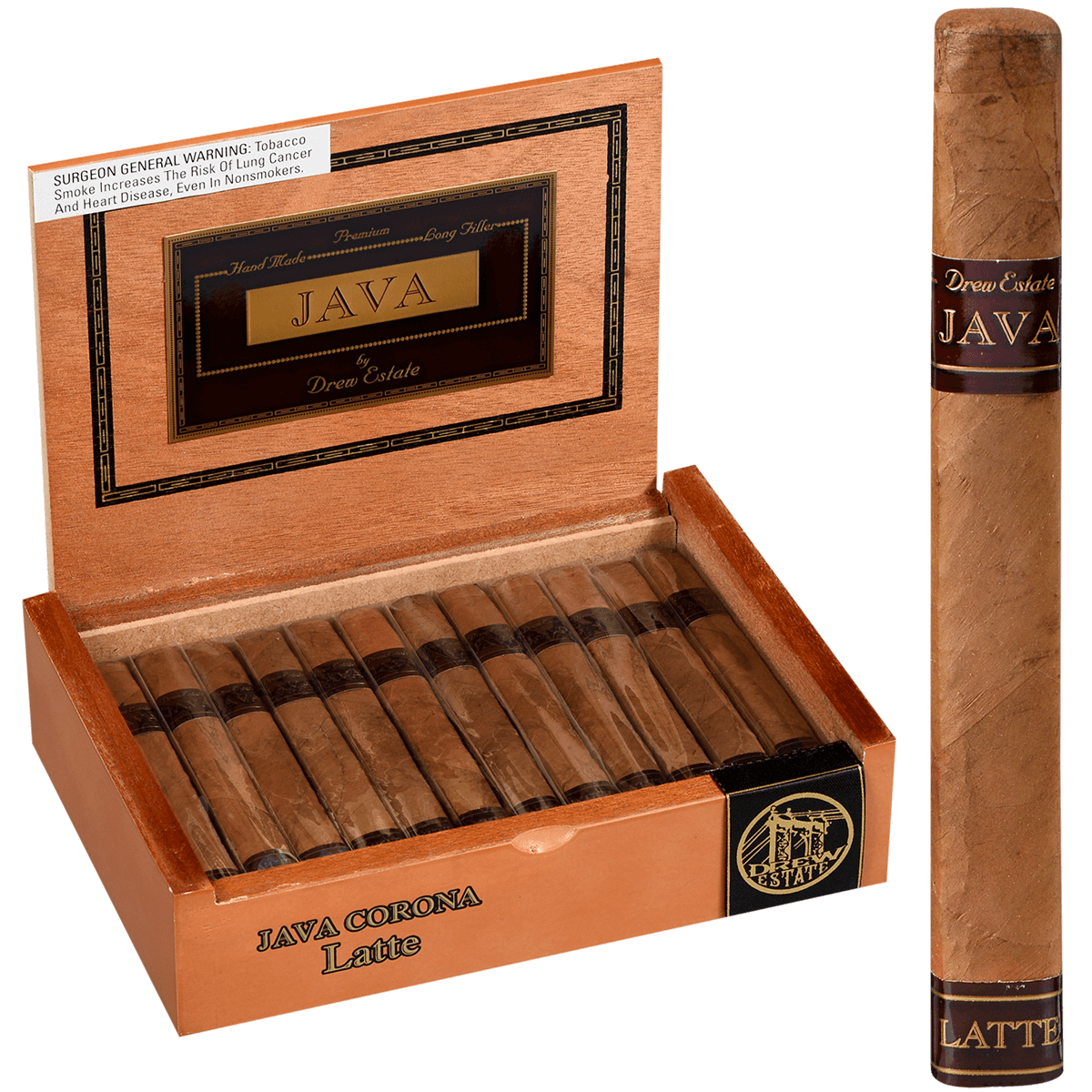 Java Latte Corona 24 Ct. Box 5.00X42