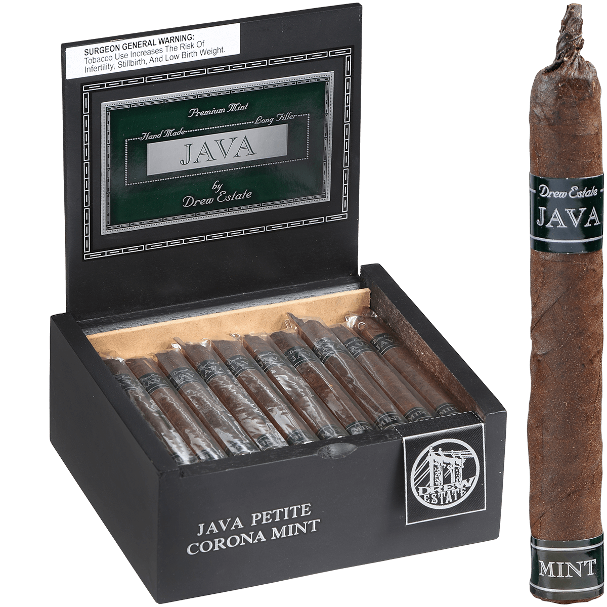 Java Mint Petit Corona 40 Ct. Box 4.50X38