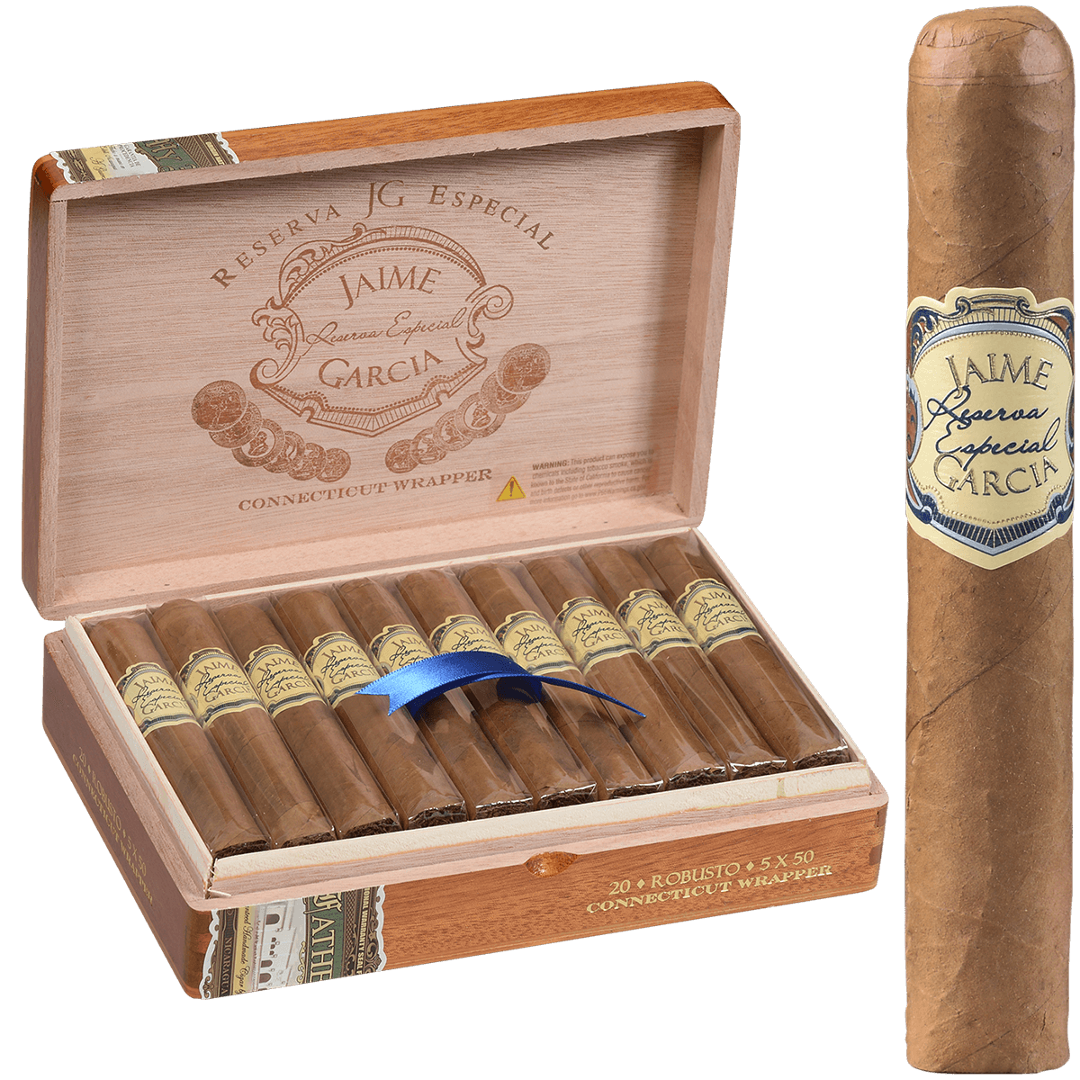 Jaime Garcia Reserva Especial Connecticut Robusto 20 Ct.Box 5.00X50