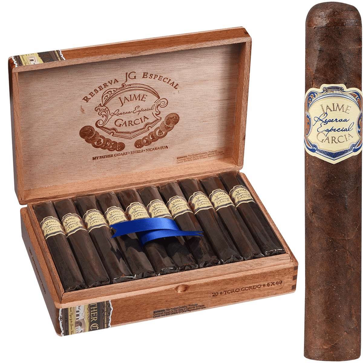 Jaime Garcia Reserva Especial Toro Gordo 20 Ct. Box 6.00X60
