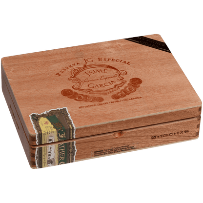 Jaime Garcia Reserva Especial Toro 20 Ct. Box 6.00X54