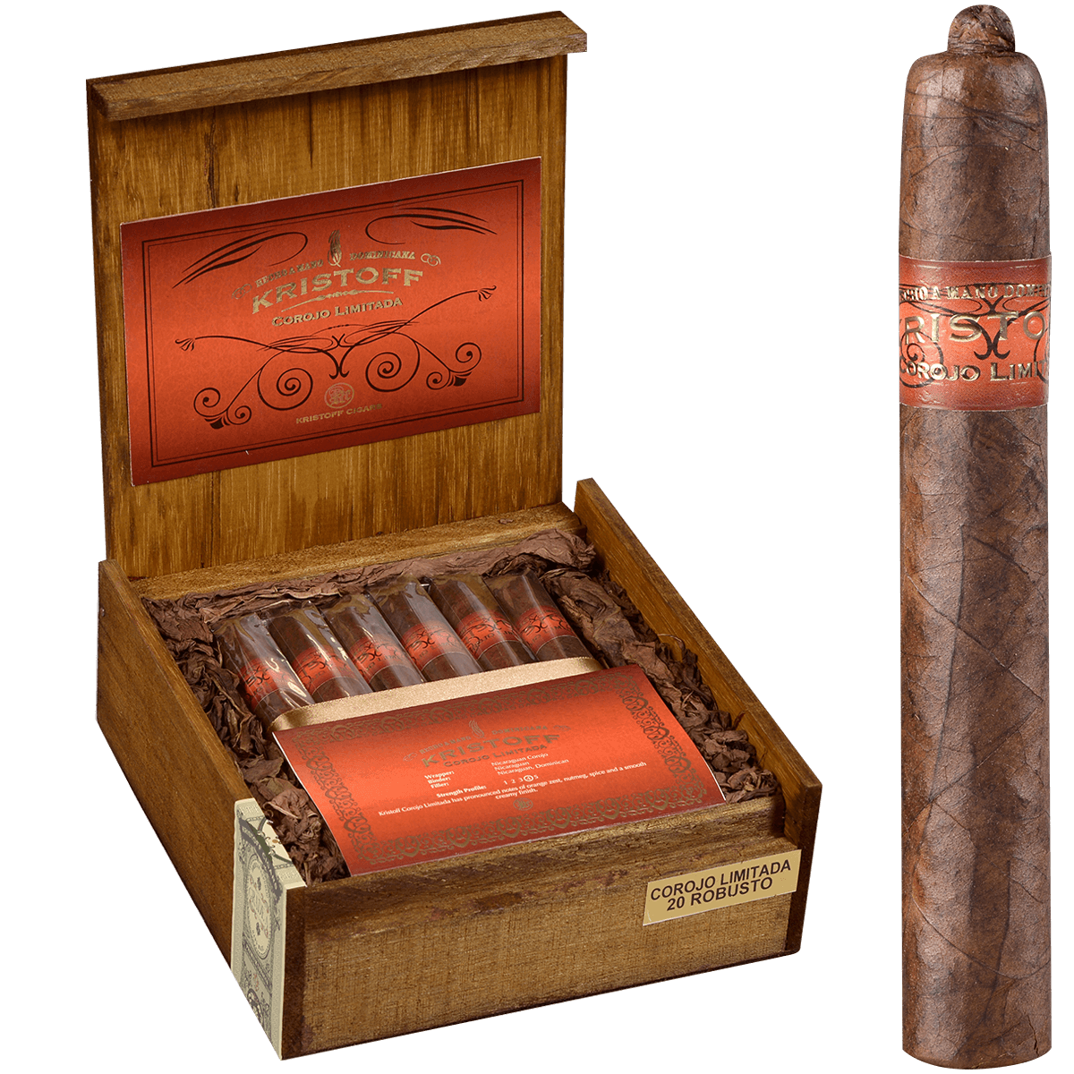 Kristoff Limitada Corojo Robusto 20 Ct. Box 5.5X 54