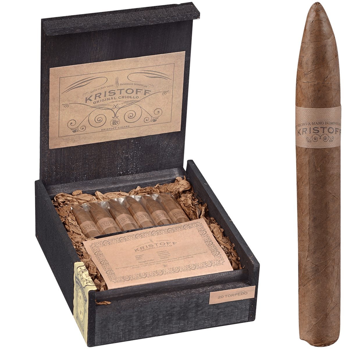 Kristoff Criollo Torpedo 20 Ct. Box 6.13X52