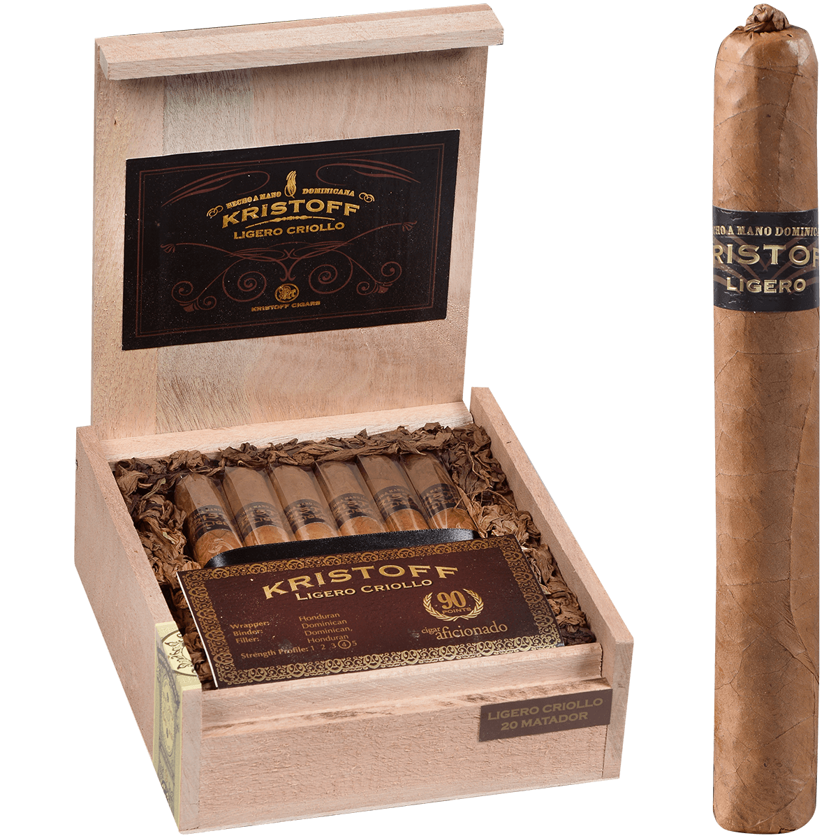 Kristoff Ligero Criollo Matador 20 Ct. Box 6.5 X 56