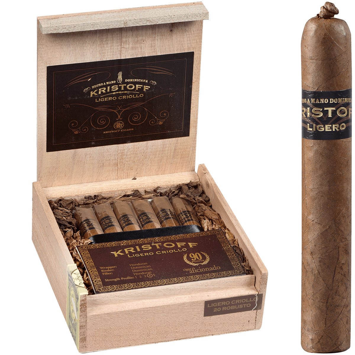 Kristoff Ligero Criollo Robusto 20 Ct. Box 5.5 X 54