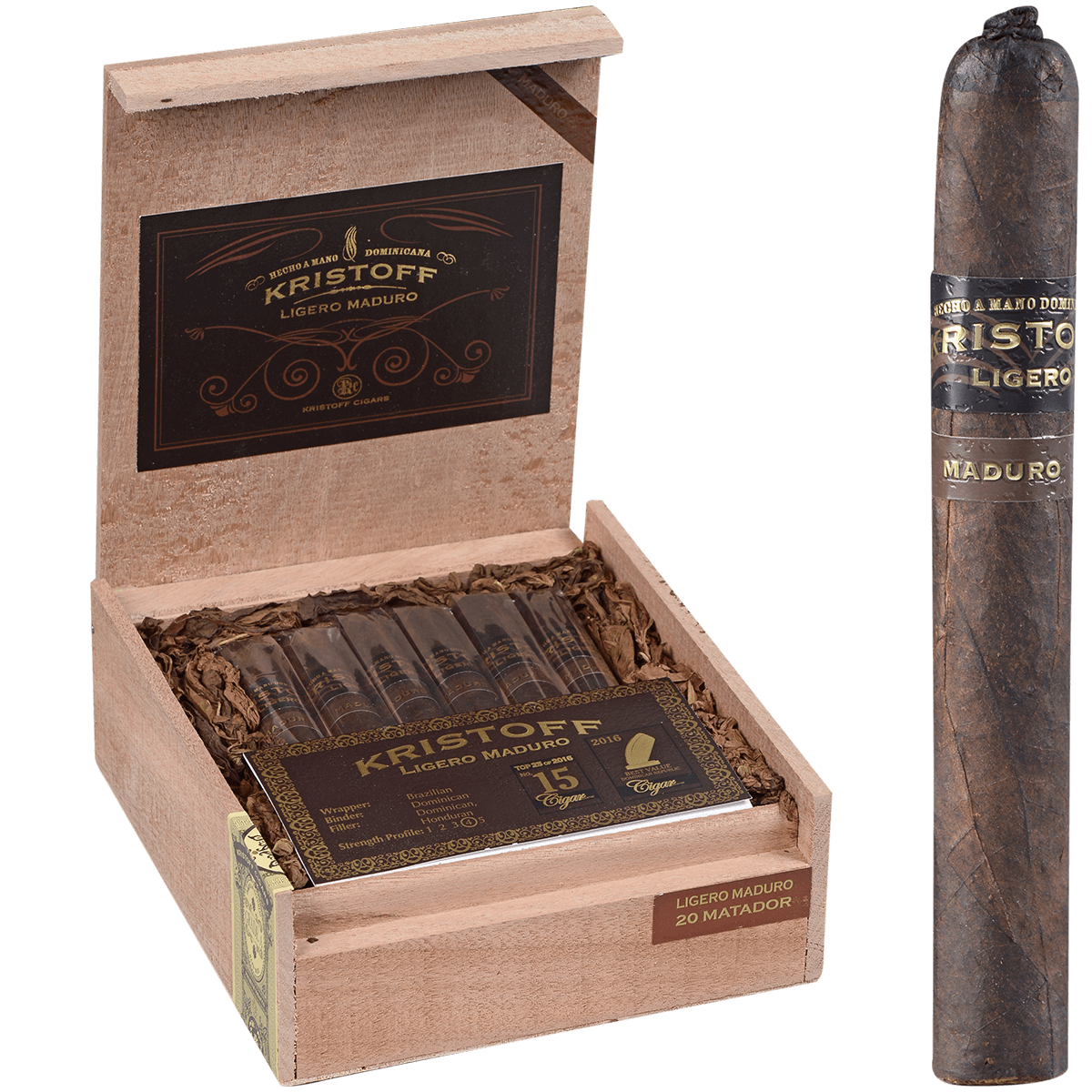 Kristoff Ligero Maduro Matador 20 Ct. Box 6.5 X 56