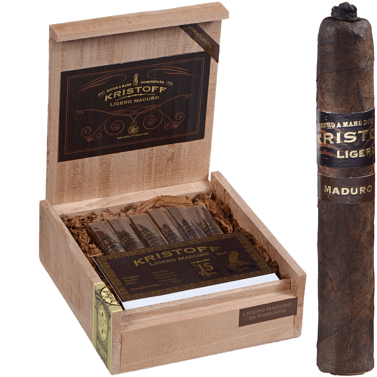 Kristoff Ligero Maduro Robusto 20 Ct. Box 5.5 X 54