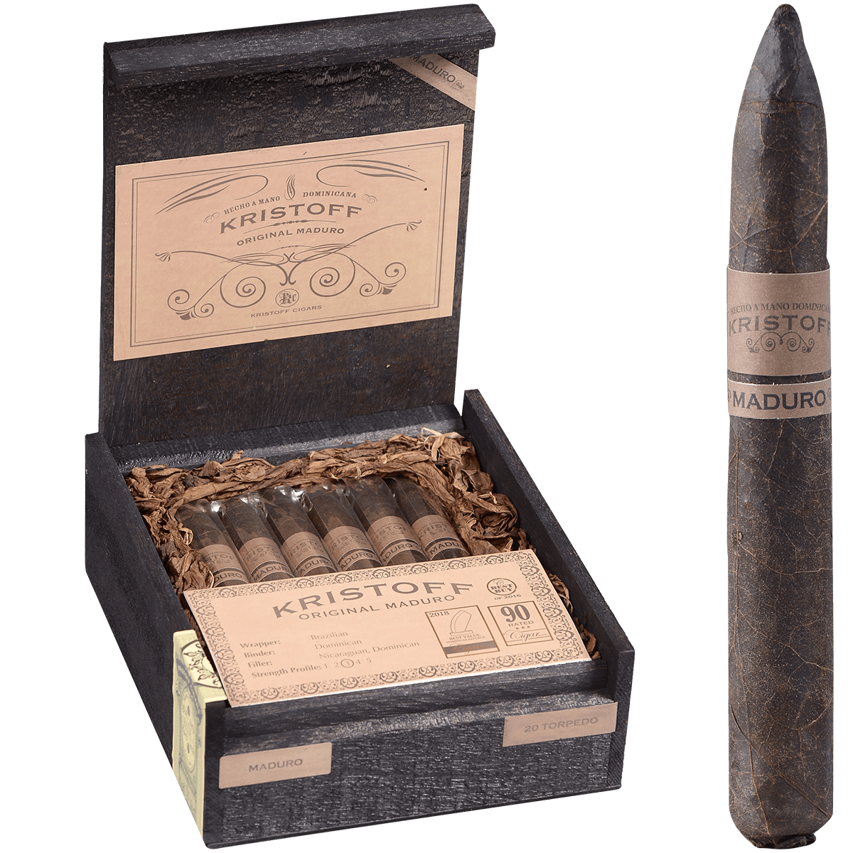 Kristoff Maduro Torpedo 20 Ct. Box 6.13X 52