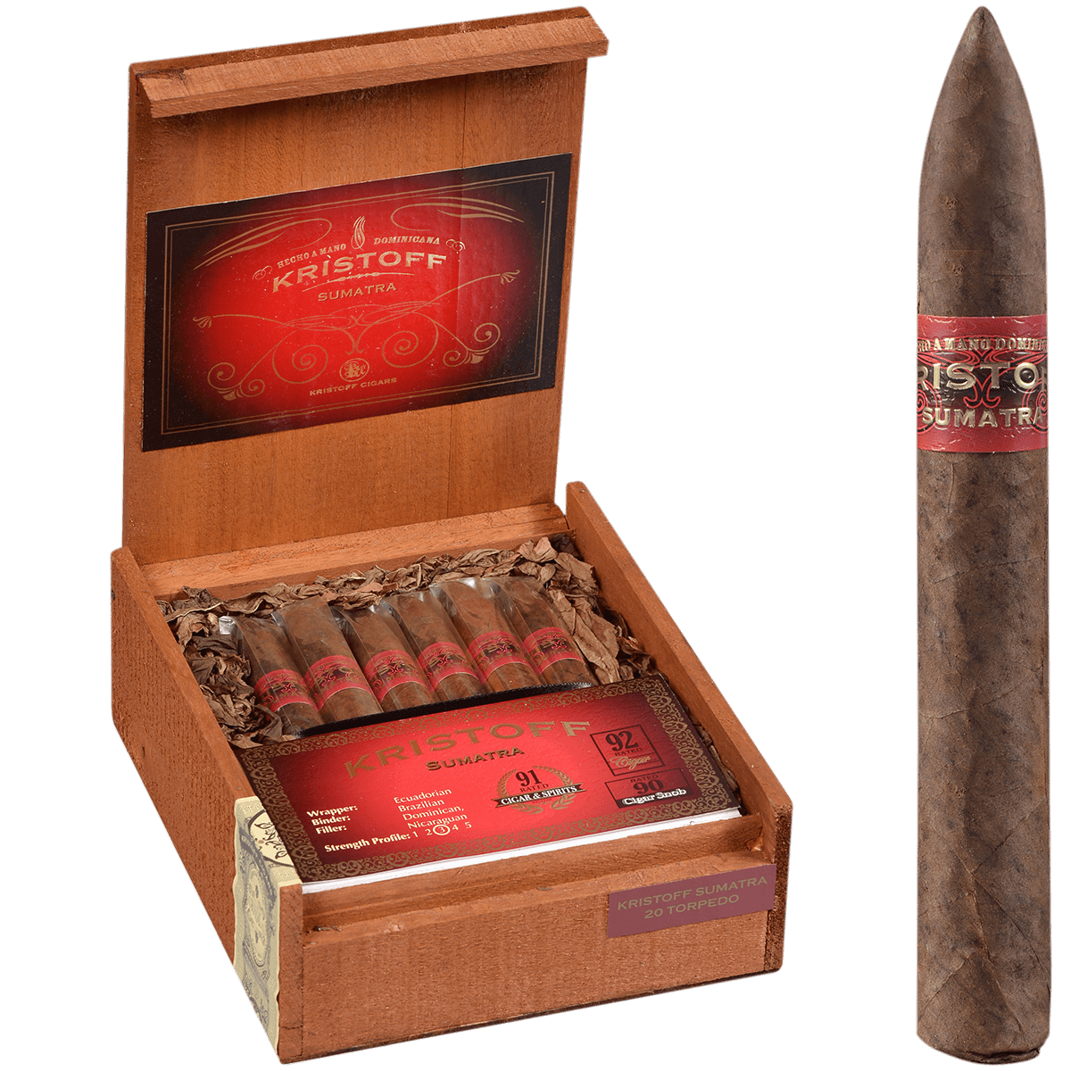Kristoff Sumatra Torpedo 20 Ct. Box 6.13X52