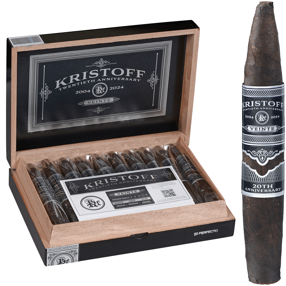 Kristoff Veinte 20Th Anniversary Perfecto 20 Ct. 6.25X60