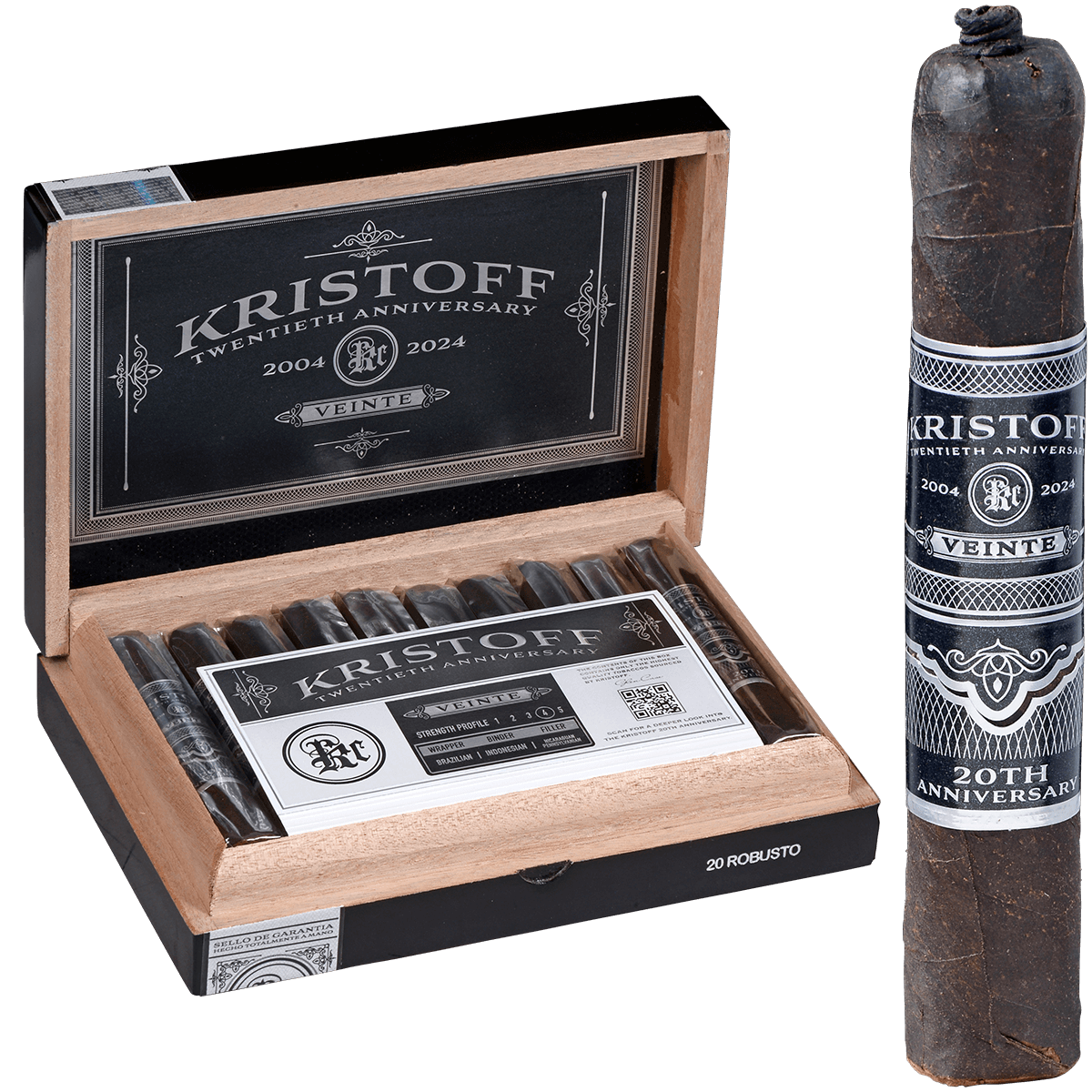 Kristoff Veinte 20Th Anniversary Robusto 20 Ct. Box 5.00X50