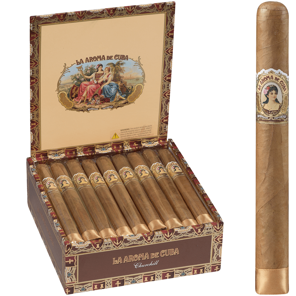 La Aroma De Cuba Connecticut Churchill 25 Ct Box 7X50